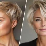 Короткі стрижки з чубчиком для жінок 50+